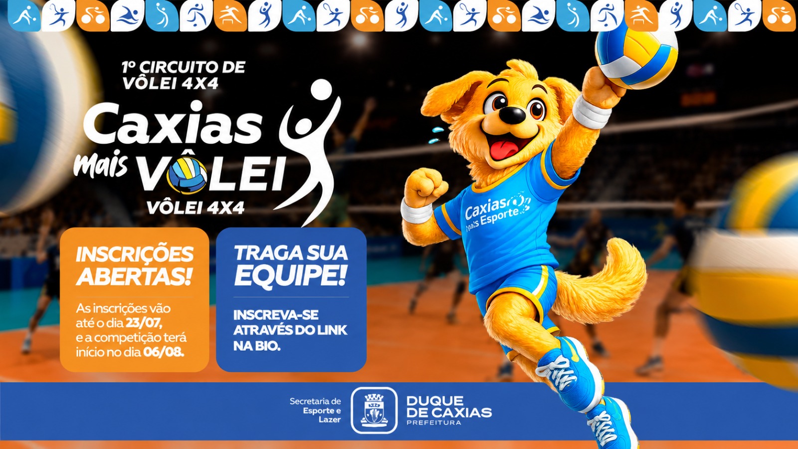 Caxias Mais Vôlei 4x4 tá se aproximando e as vagas se esgotando!